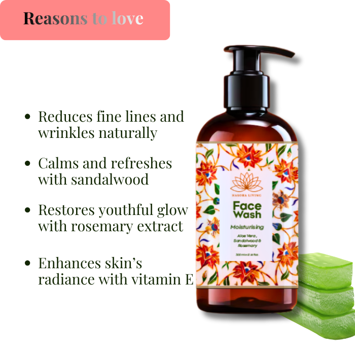 Face Wash Aloe Vera, sandalwood and rosemary<300ml>