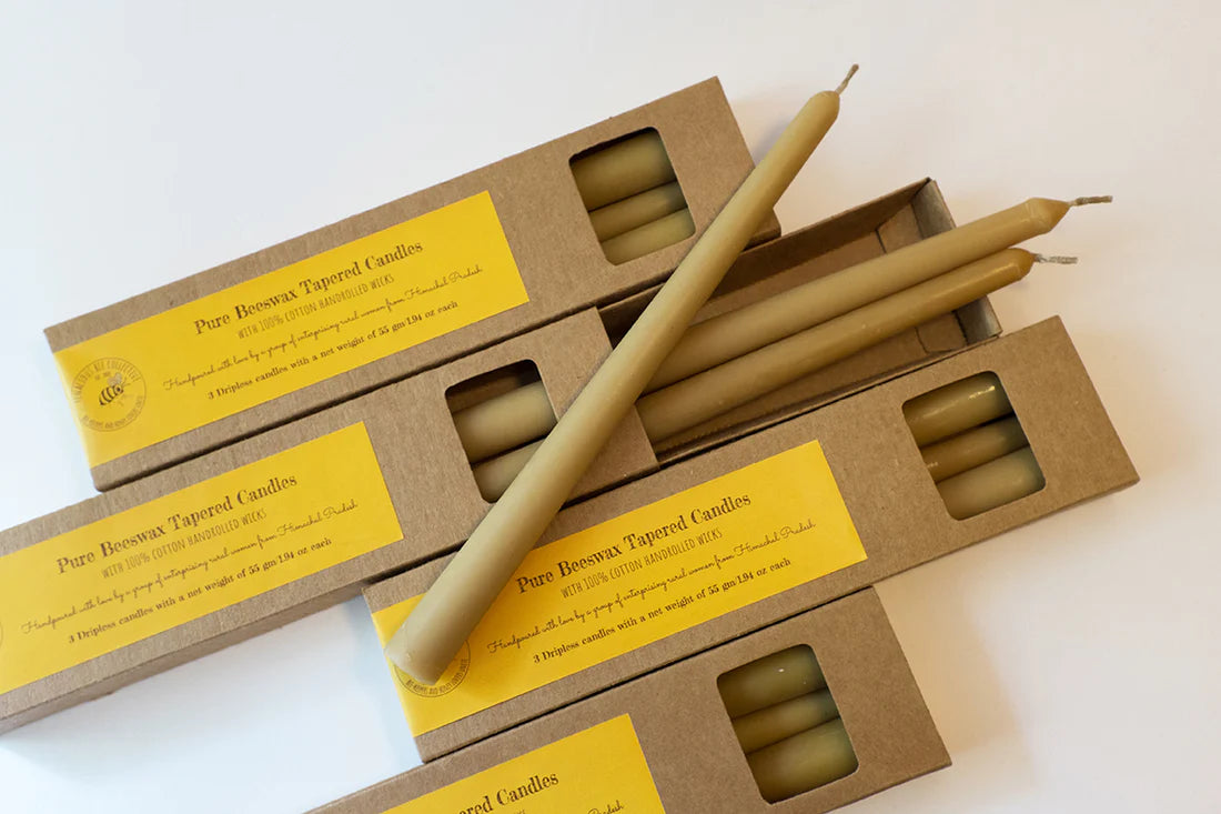 Pure Beeswax Tapered Candles