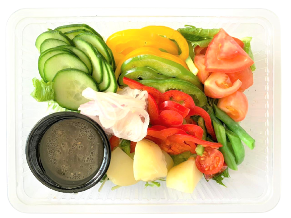 Salad Box With 5 Kinds Of Vegetables And Dressing