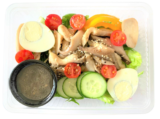 Two Kinds Of Mushrooms With Seasonal Vegetables And Japanese-Style Dressing